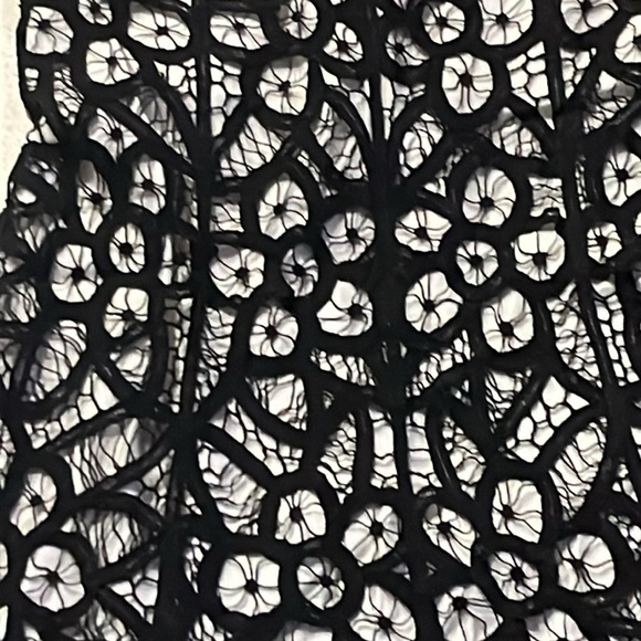 🍓 Betsey Johnson Sz 6 eyelet lace detail sleeveless satin velvet dress - Picture 4 of 12